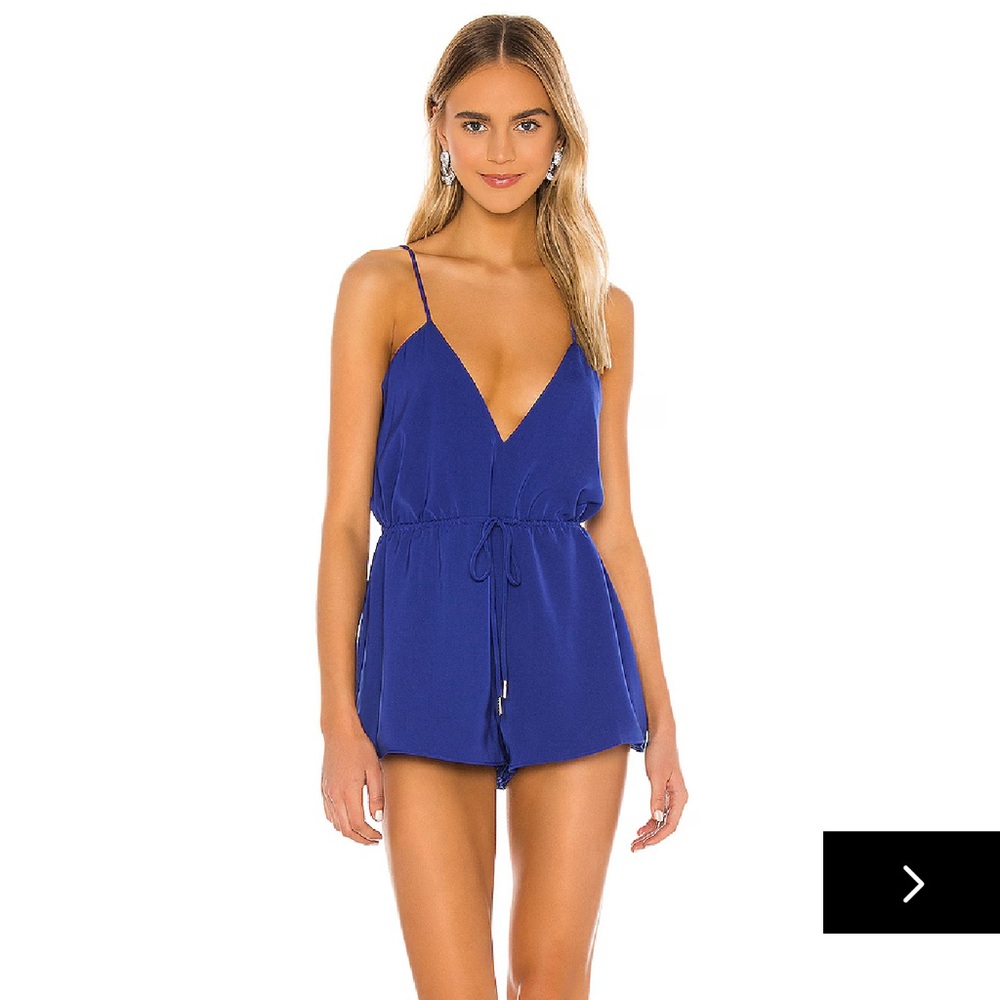 Superdown Royal Blue V-Neck Top